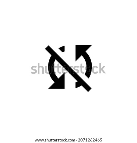 sync disabled Icon. Flat style design isolated on white background. Vector illustration