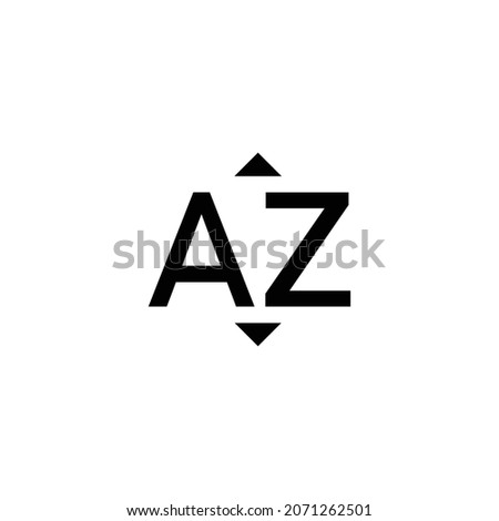 sort by alpha Icon. Flat style design isolated on white background. Vector illustration