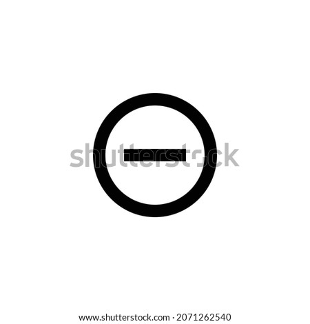 remove circle outline Icon. Flat style design isolated on white background. Vector illustration