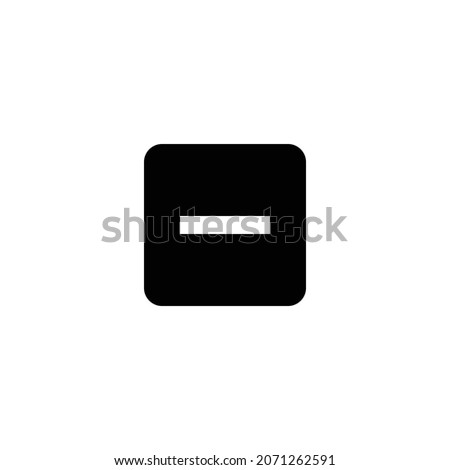 indeterminate check box Icon. Flat style design isolated on white background. Vector illustration