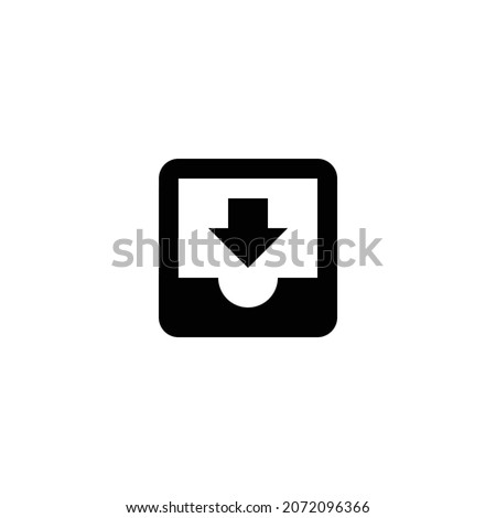 move to inbox Icon. Flat style design isolated on white background. Vector illustration