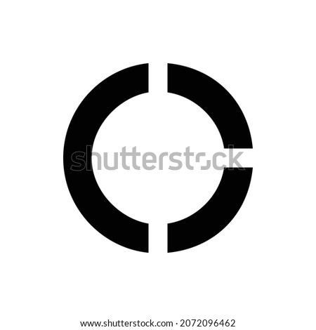 donut large Icon. Flat style design isolated on white background. Vector illustration