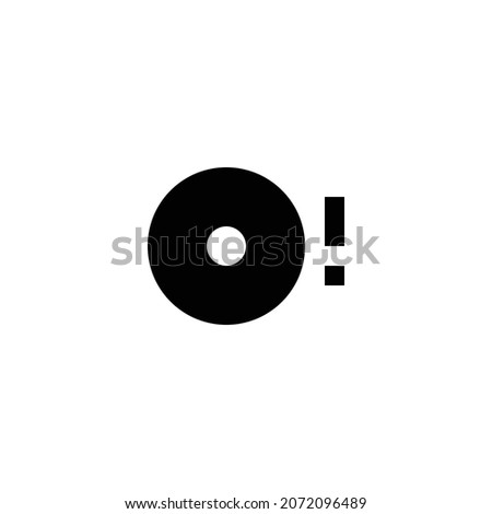 disc full Icon. Flat style design isolated on white background. Vector illustration