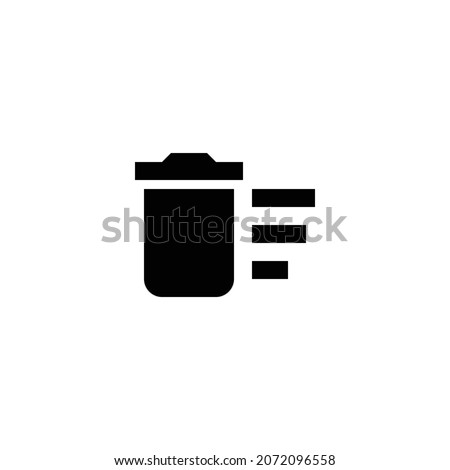 delete sweep Icon. Flat style design isolated on white background. Vector illustration