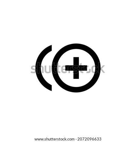 control point duplicate Icon. Flat style design isolated on white background. Vector illustration