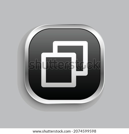 checkbox multiple blank line icon design. Glossy Button style rounded rectangle isolated on gray background. Vector illustration