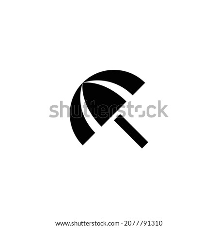 beach access Icon. Flat style design isolated on white background. Vector illustration