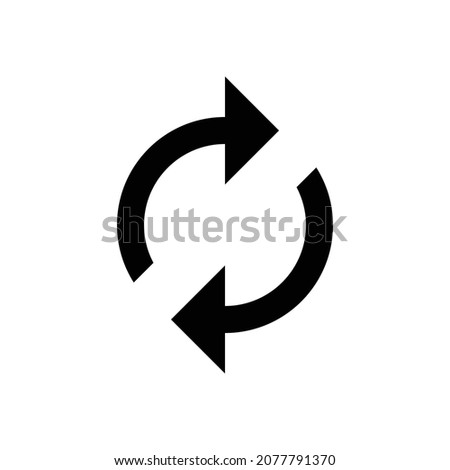 autorenew Icon. Flat style design isolated on white background. Vector illustration