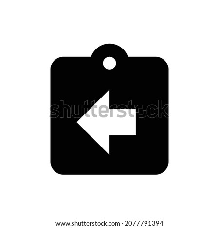 assignment return Icon. Flat style design isolated on white background. Vector illustration