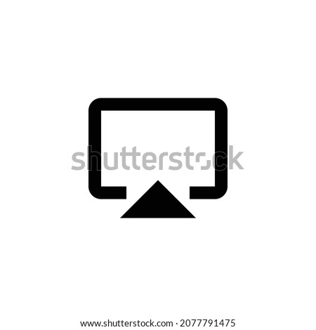 airplay Icon. Flat style design isolated on white background. Vector illustration