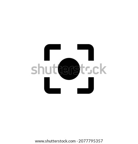 center focus strong Icon. Flat style design isolated on white background. Vector illustration