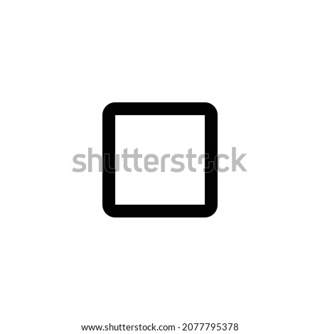 check box outline blank Icon. Flat style design isolated on white background. Vector illustration