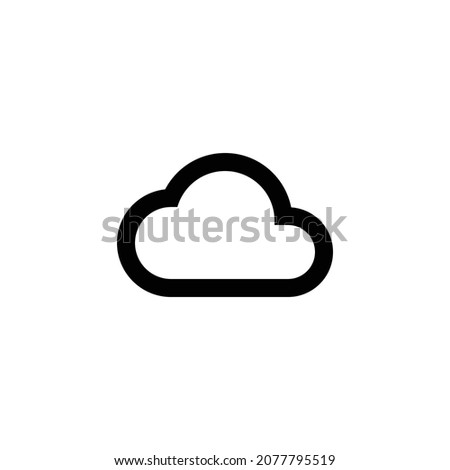 cloud queue Icon. Flat style design isolated on white background. Vector illustration
