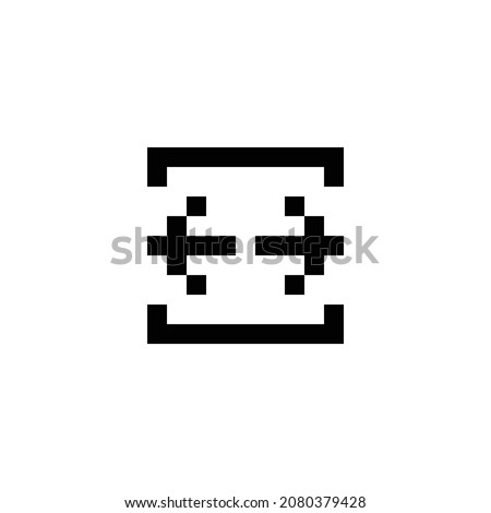 viewport wide pixel perfect icon design. Flat style design isolated on white background. Vector illustration