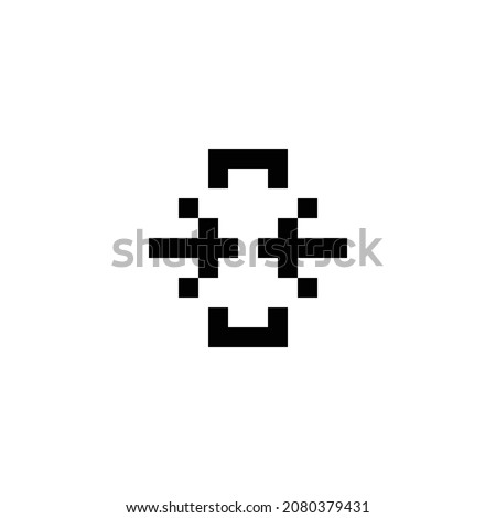 viewport narrow pixel perfect icon design. Flat style design isolated on white background. Vector illustration