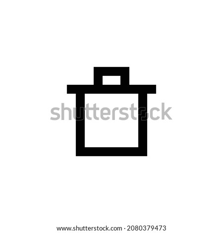 trash alt pixel perfect icon design. Flat style design isolated on white background. Vector illustration