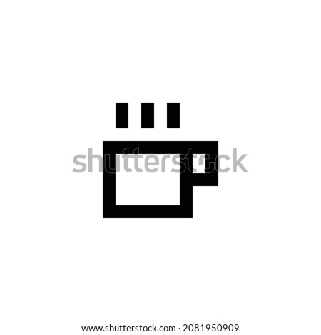 coffee alt pixel perfect icon design. Flat style design isolated on white background. Vector illustration