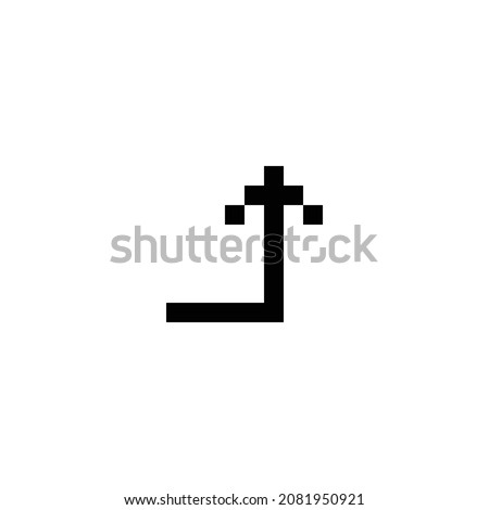 corner right up pixel perfect icon design. Flat style design isolated on white background. Vector illustration