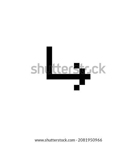 corner down right pixel perfect icon design. Flat style design isolated on white background. Vector illustration