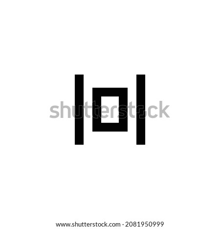 layout distribute horizontal pixel perfect icon design. Flat style design isolated on white background. Vector illustration