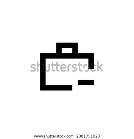 briefcase minus pixel perfect icon design. Flat style design isolated on white background. Vector illustration