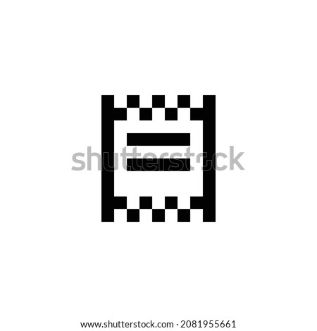 reciept alt pixel perfect icon design. Flat style design isolated on white background. Vector illustration