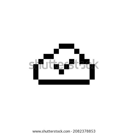 cloud done pixel perfect icon design. Flat style design isolated on white background. Vector illustration