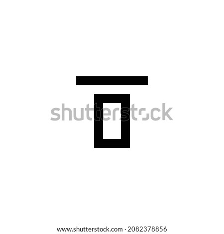 layout align top pixel perfect icon design. Flat style design isolated on white background. Vector illustration