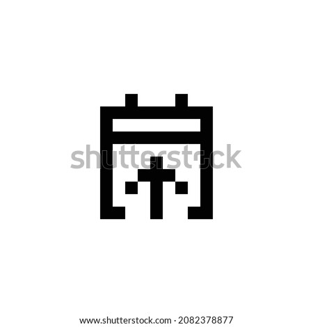 calendar import pixel perfect icon design. Flat style design isolated on white background. Vector illustration