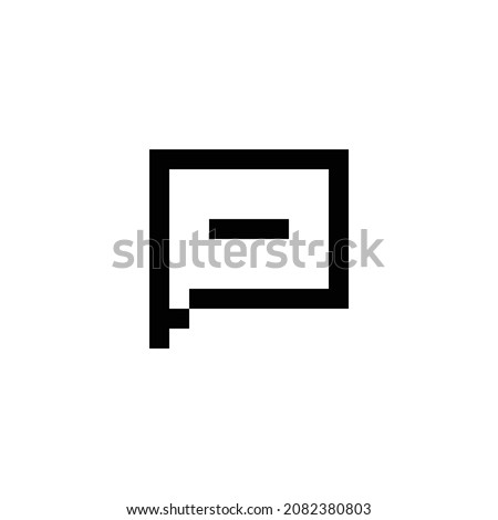 message minus pixel perfect icon design. Flat style design isolated on white background. Vector illustration