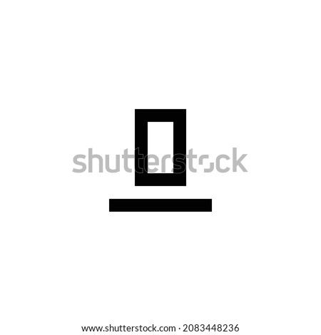 layout align bottom pixel perfect icon design. Flat style design isolated on white background. Vector illustration