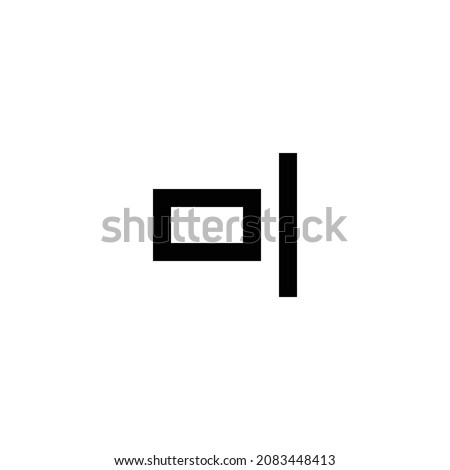 layout align right pixel perfect icon design. Flat style design isolated on white background. Vector illustration