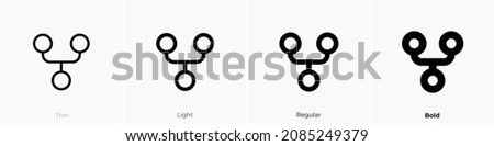 git fork icon. Thin, Light Regular And Bold style design isolated on white background