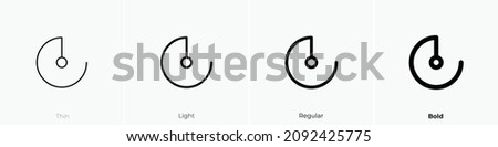 radar two icon. Thin, Light Regular And Bold style design isolated on white background