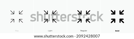 off screen one icon. Thin, Light Regular And Bold style design isolated on white background