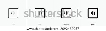 alignment vertical center icon. Thin, Light Regular And Bold style design isolated on white background