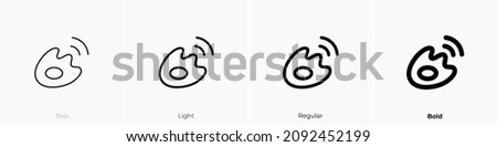 weibo icon. Thin, Light Regular And Bold style design isolated on white background