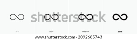 cross ring two icon. Thin, Light Regular And Bold style design isolated on white background