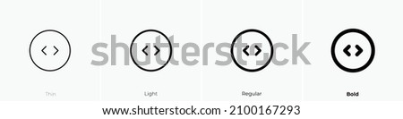 sliding horizontal icon. Thin, Light Regular And Bold style design isolated on white background