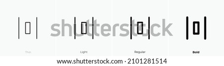distribute horizontal spacing icon. Thin, Light Regular And Bold style design isolated on white background