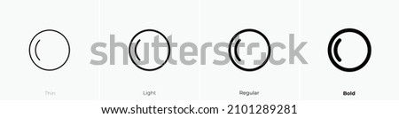 inner shadow left icon. Thin, Light Regular And Bold style design isolated on white background