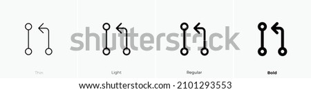 pull requests icon. Thin, Light Regular And Bold style design isolated on white background