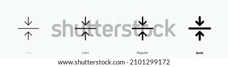 align text middle icon. Thin, Light Regular And Bold style design isolated on white background