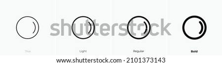 inner shadow right icon. Thin, Light Regular And Bold style design isolated on white background
