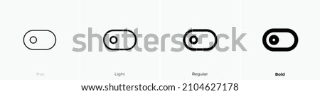toggle left icon. Thin, Light Regular And Bold style design isolated on white background