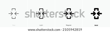 viewport narrow icon. Thin, Light Regular And Bold style design isolated on white background