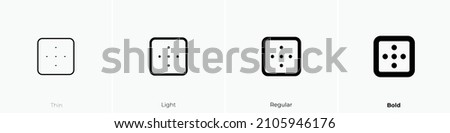 border outer icon. Thin, Light Regular And Bold style design isolated on white background