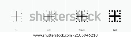 border inner icon. Thin, Light Regular And Bold style design isolated on white background