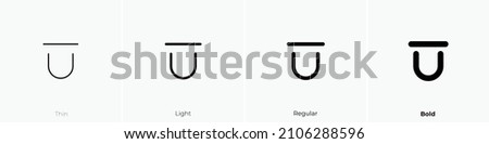 overline icon. Thin, Light Regular And Bold style design isolated on white background