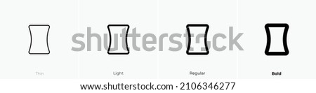 panorama vertical icon. Thin, Light Regular And Bold style design isolated on white background